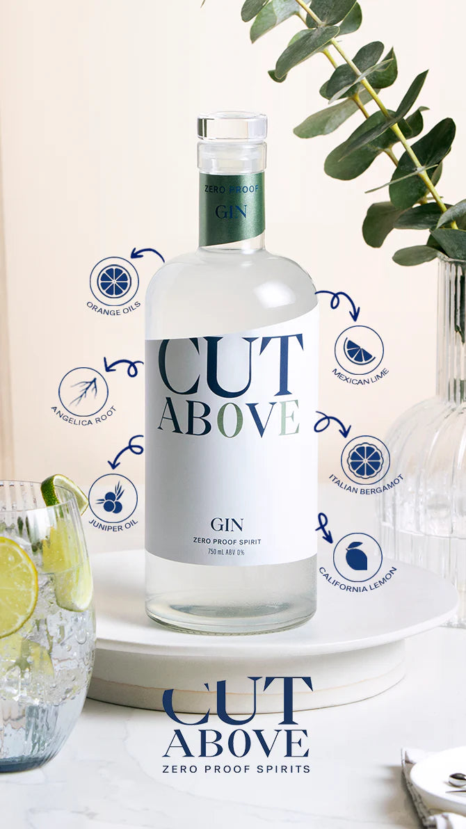 Cut Above Zero Proof Gin 750ml